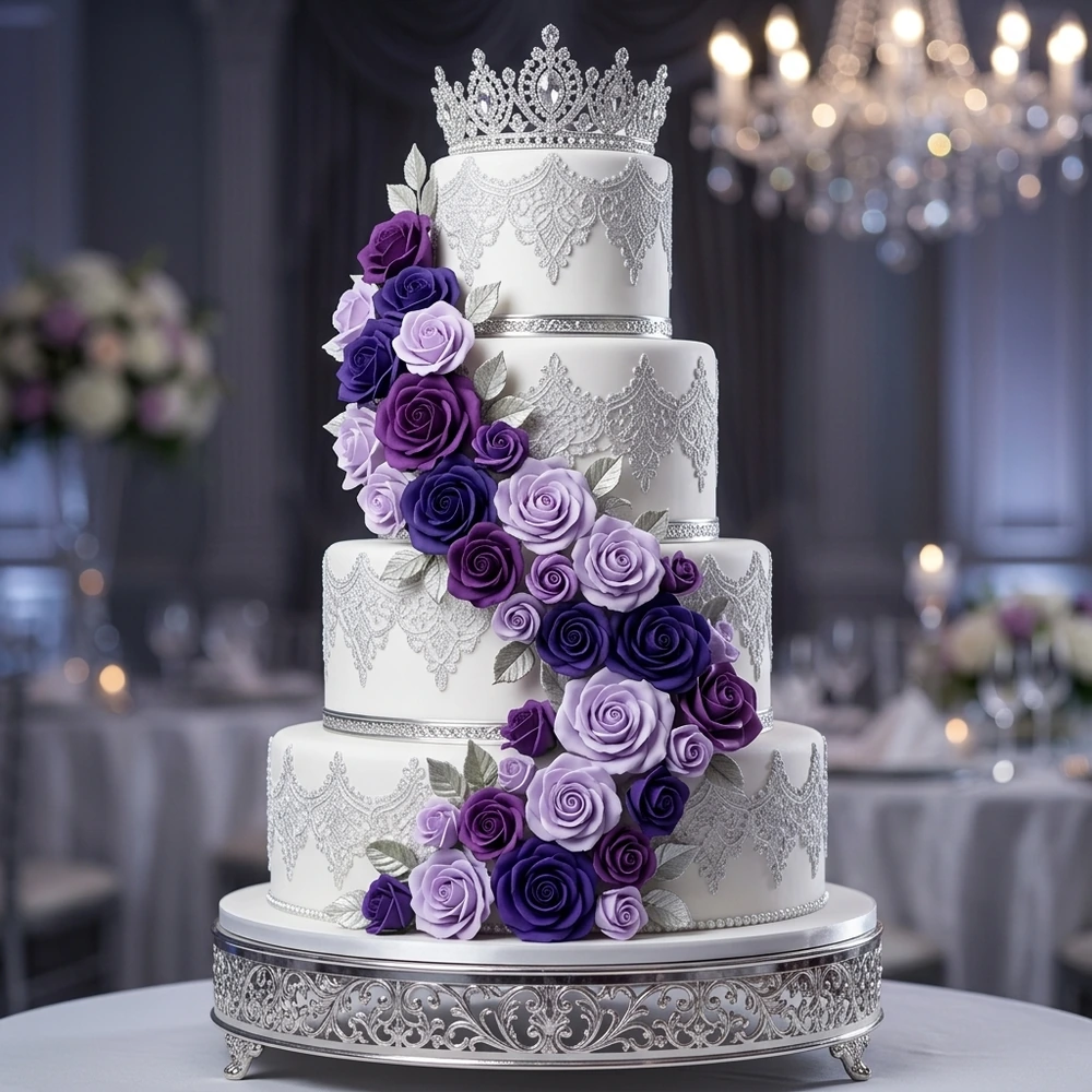 Tarta Quinceañera Imperial Violeta